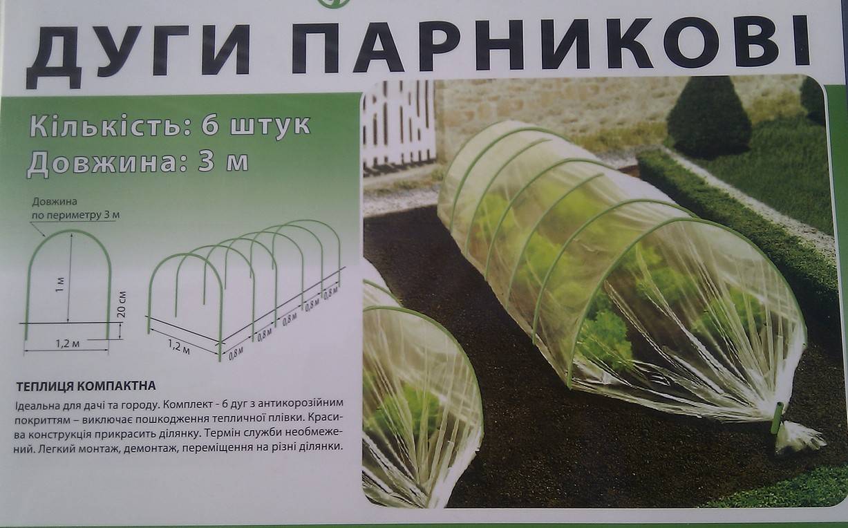 Парники из дуг с укрывным материалом