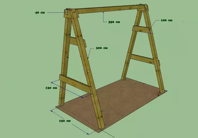 Качель садовая деревянная своими руками чертежи
