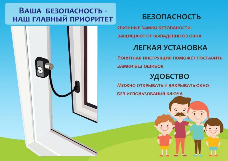 Замки на пластиковые окна от детей