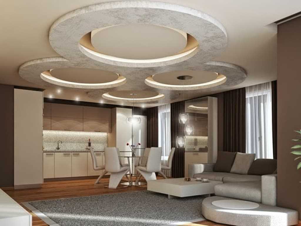 Красивые потолки из гипсокартона - фотогалерея с лучшими примерами