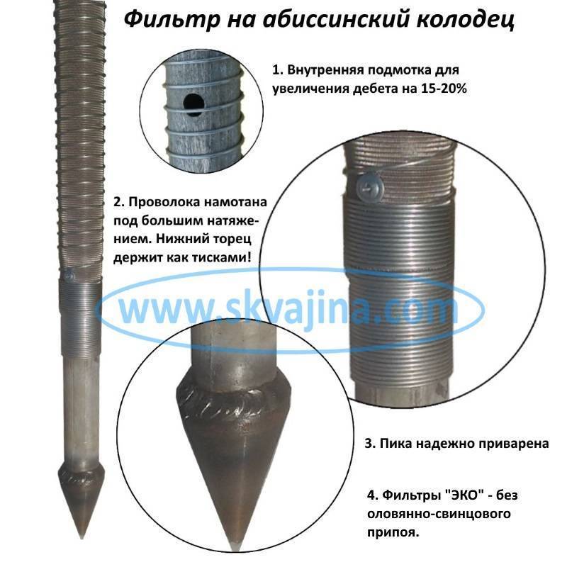 Абиссинская скважина своими руками — колодец под ключ