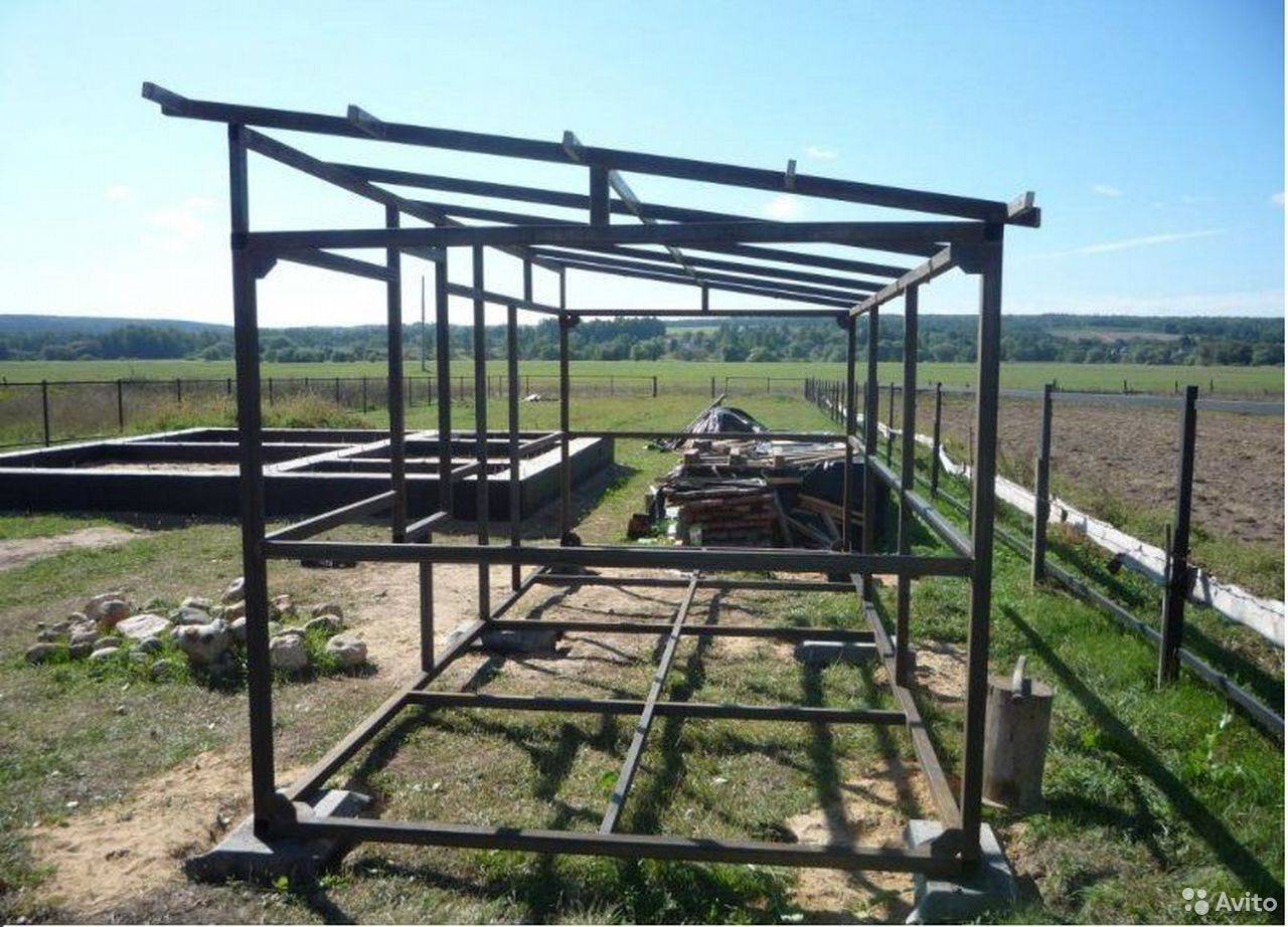 Сарай из профильной трубы: инструкция по изготовлению своими руками