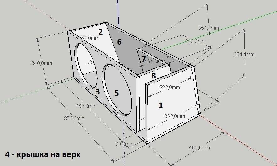 Как рассчитать короб и сделать сабвуфер в машину своими руками: чертежи и схемы