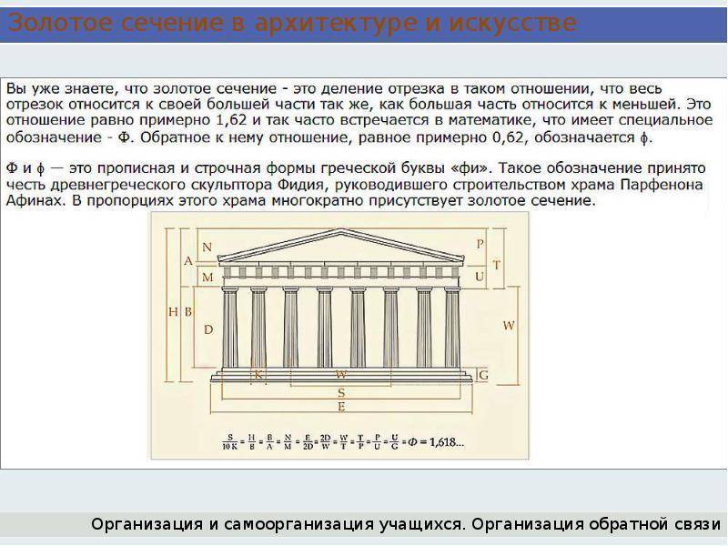 Исследовательская работа на тему: «золотое сечение в архитектуре»