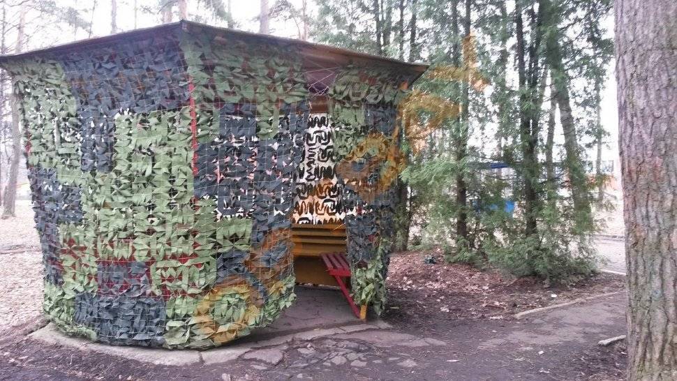 Применение камуфляжной сетки в качестве дачного забора
