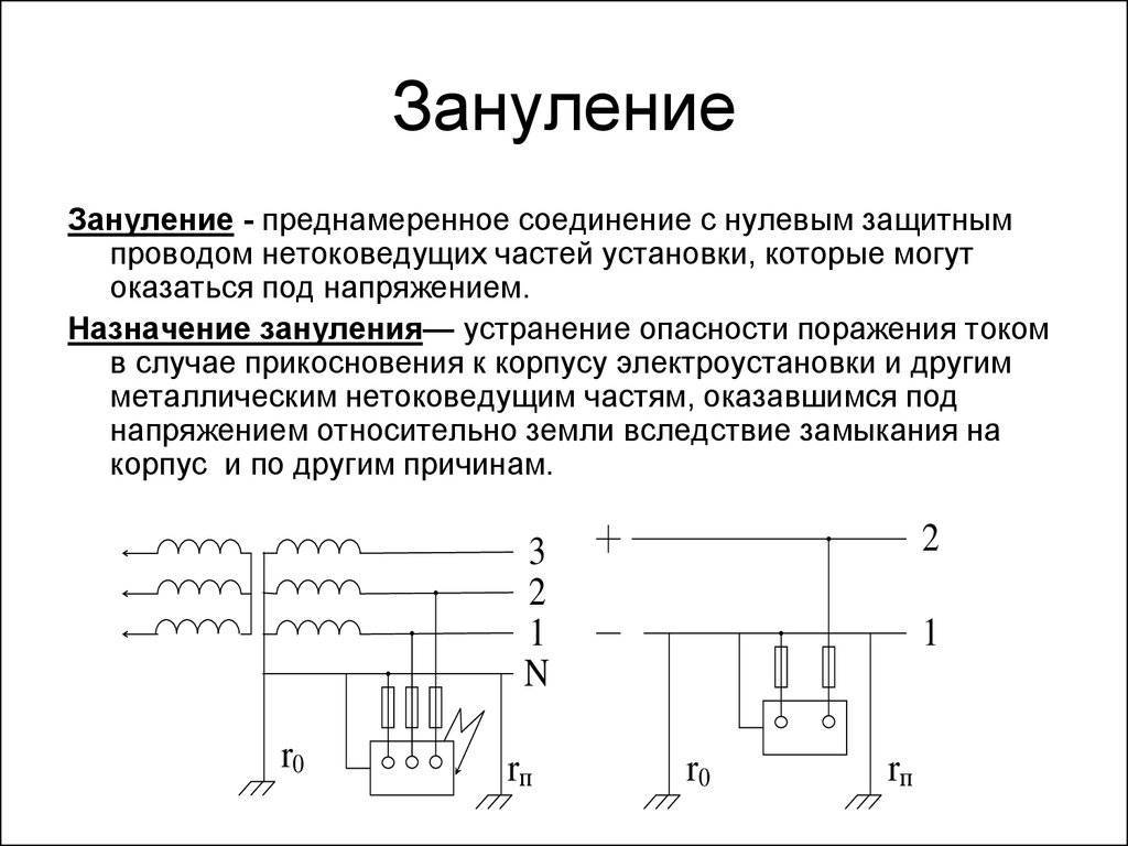 Заземление и зануление, в чем разница?