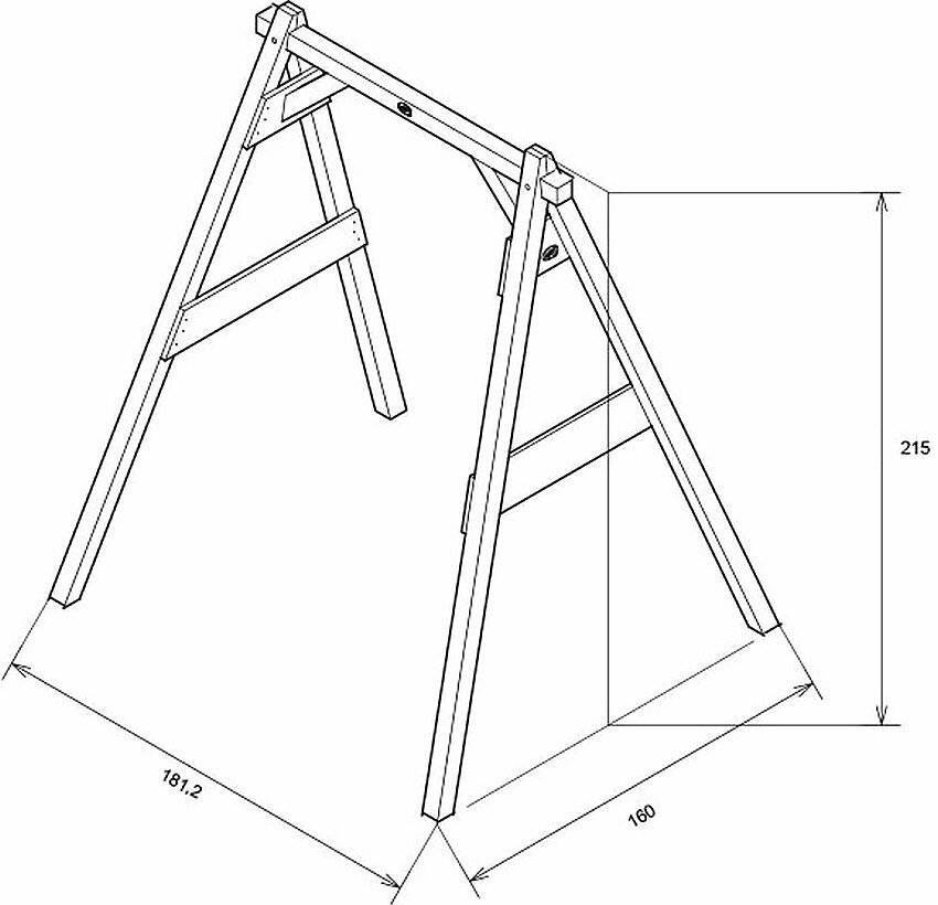 Построить качели своими руками из дерева чертежи и размеры