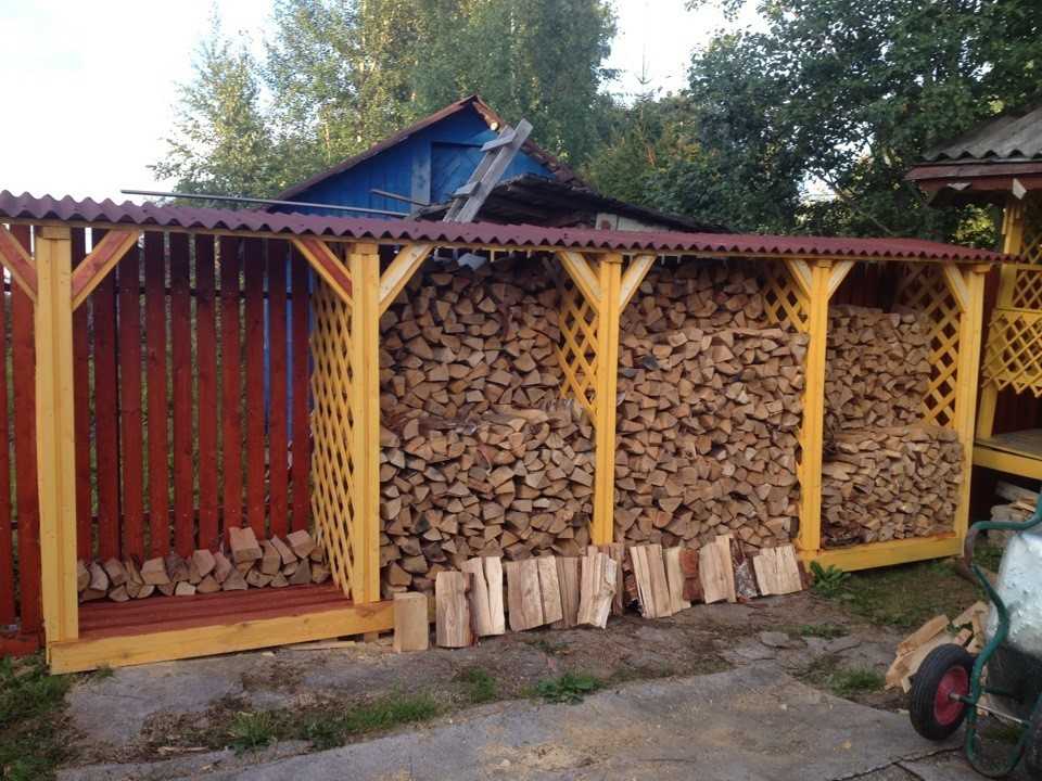 Как сделать дровяник своими руками: пошаговая инструкция, примеры и фото
