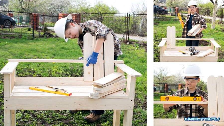 Специалисты bosch дают мастер-класс по изготовлению деревянной скамейки