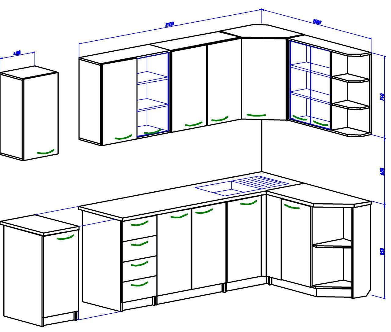 Размеры кухонных шкафов: чертежи и схемы, стандартные, как сделать угловой шкаф на кухню своими руками